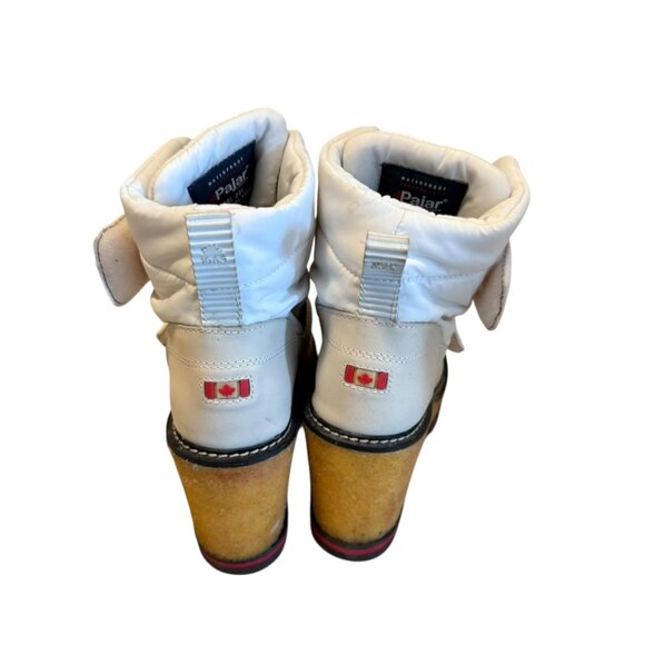 Super Stylish Pajar White Winter Boots white snow apres ski Theona wedge heel - Picture 3 of 10